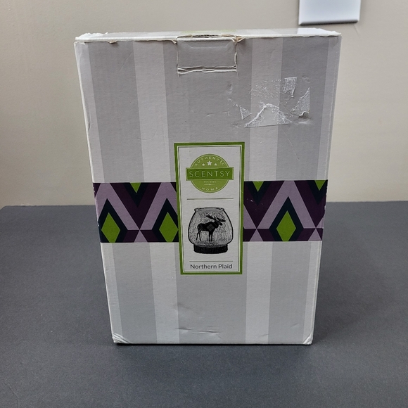 Scentsy Northern Plaid Full Size Warmer Moose Authentic USED - Picture 10 of 11